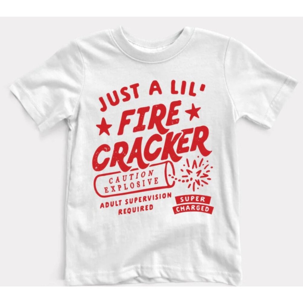 Firecracker Toddler Tee White